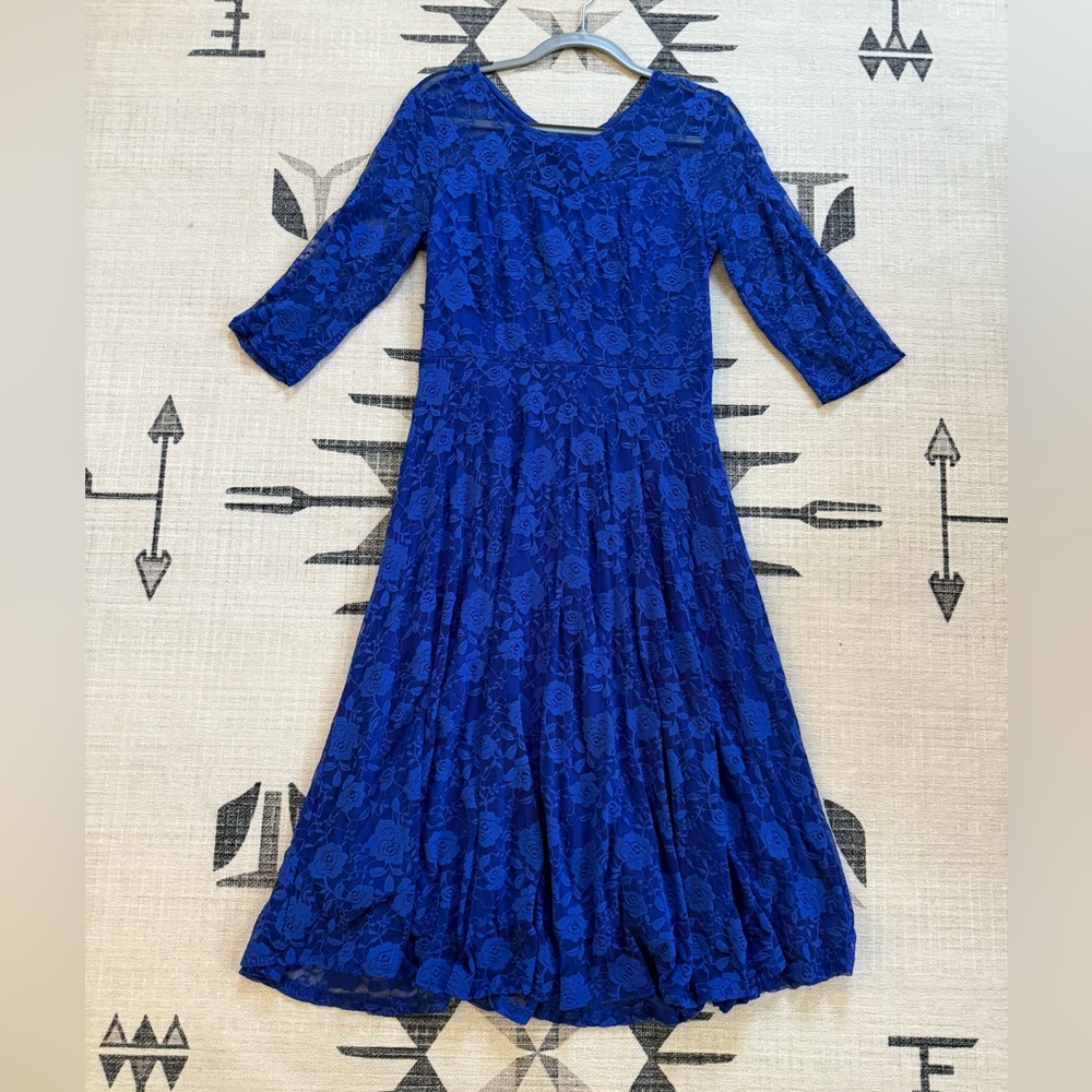 Dressystar Lace Royal Blue Dress, L